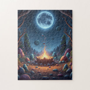 Magie de Feu Cosmique de Nuit Feu de Camp Puzzle -
