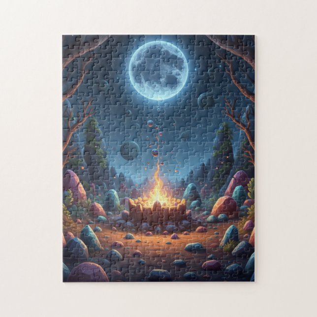 Magie de Feu Cosmique de Nuit Feu de Camp Puzzle - (Vertical)