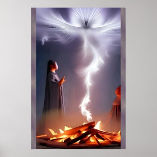 Magie de feu de camp - Impression d'art fantastiqu