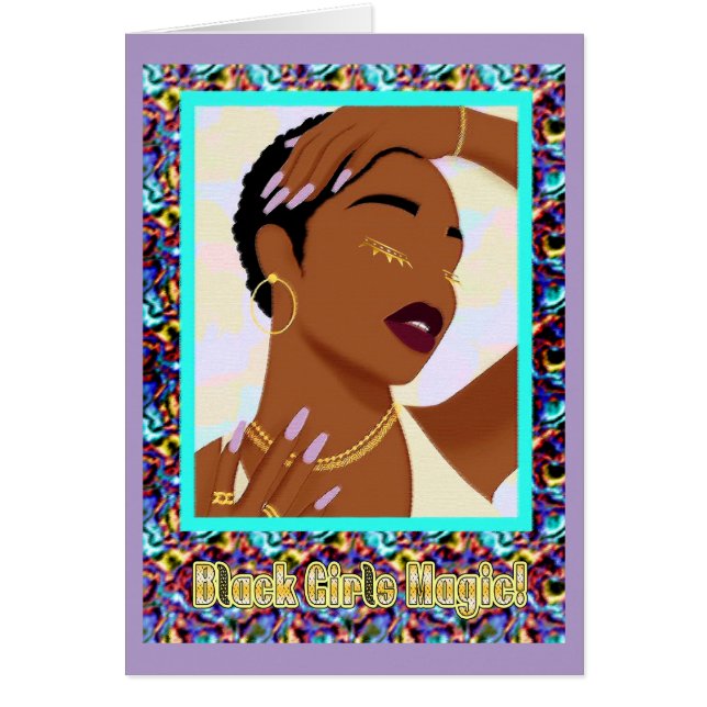 Magie de la Fille Noire Affirmation Afrocentrique  (Devant)