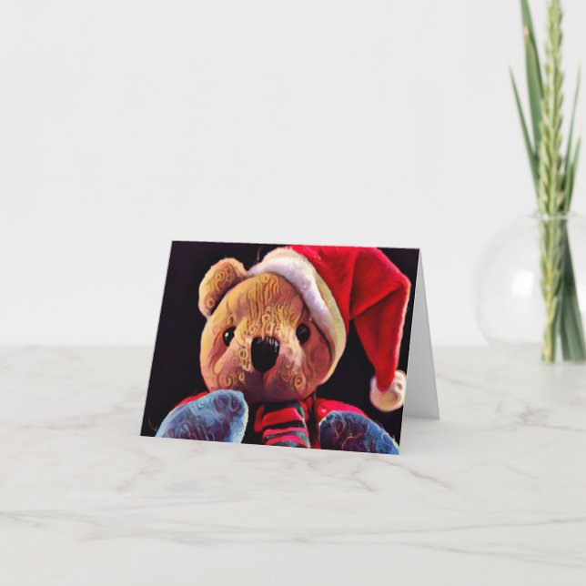 Magie de Noël Teddy Bear Carte de voeux (Devant)