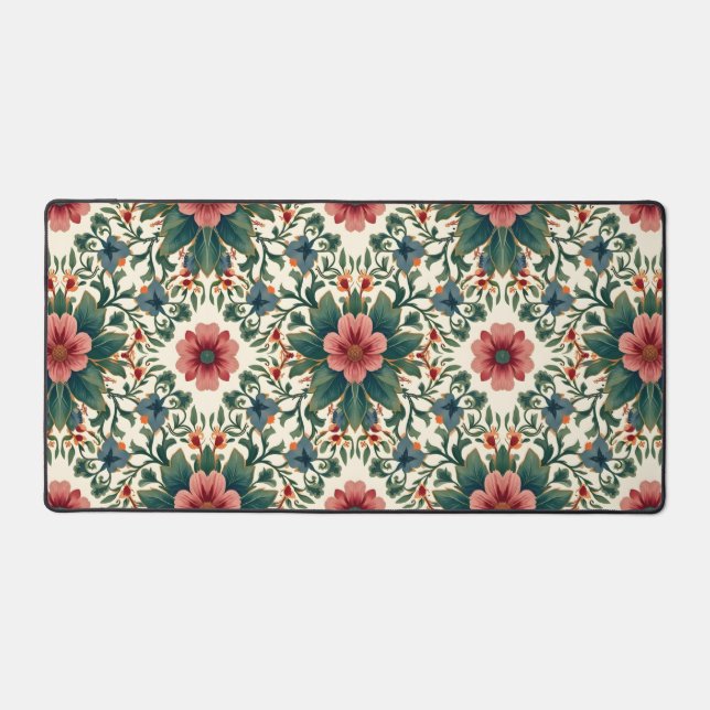 Magie des fleurs boho - dans des nuances de vert e (Recto)