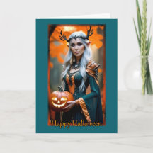 Magie elven sur la carte Halloween