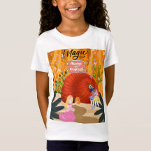 Magie en cours T-shirt de jersey fin pour filles
