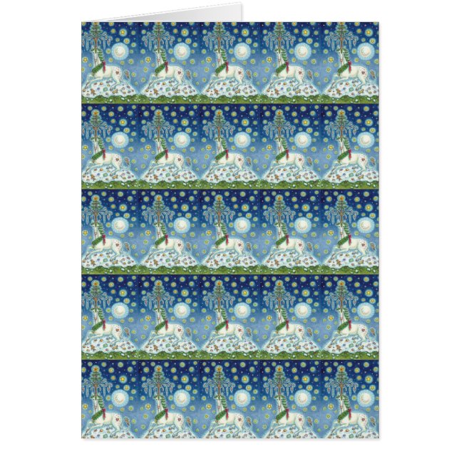 MAGIE NOËL UNICORN VACANCES CARTE DE REPRÉSENTATIO (Devant)