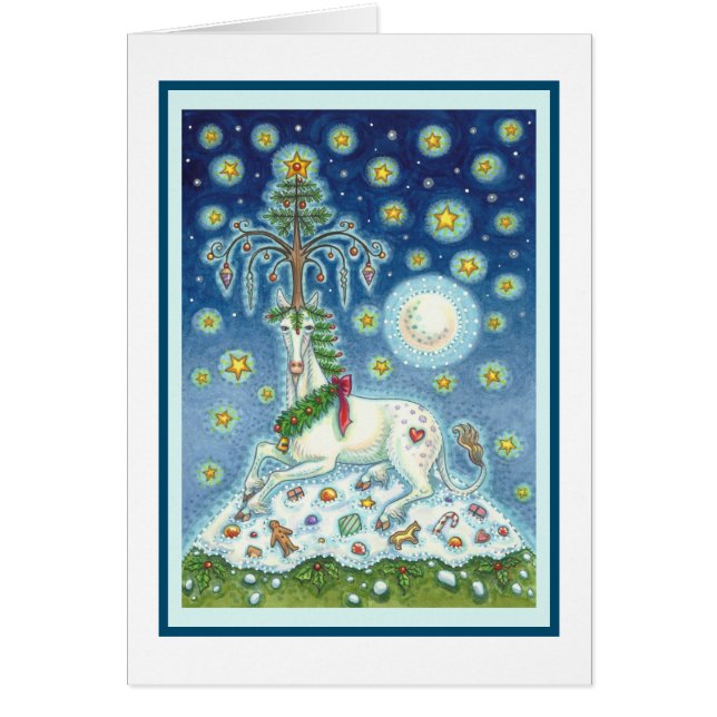MAGIE NOËL UNICORN VACANCES CARTE DE REPRÉSENTATIO (Devant)