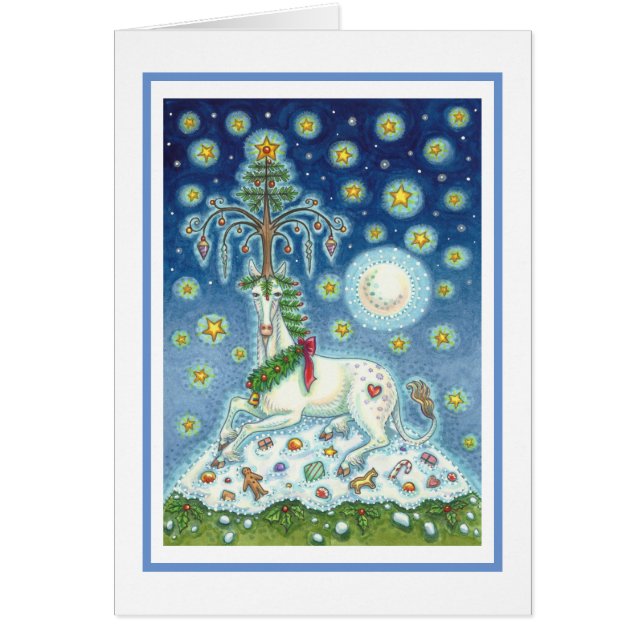 MAGIE NOËL UNICORN VACANCES CARTE DE REPRÉSENTATIO (Devant)