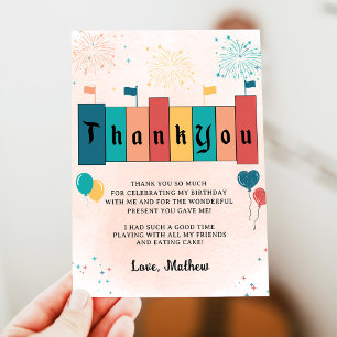 Magique Anniversaire Fille Carte de remerciements