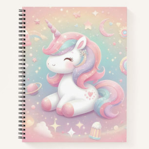 Magique Cute Sparkly Pastel Unicorn Carnet