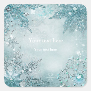 Magique Elegant Snowflakes hiver Sticker Étiquette