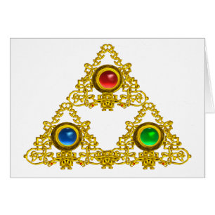 MAGIQUE ELFIC TALISMAN /GOLD TRIANGLE AVEC GEMSTON
