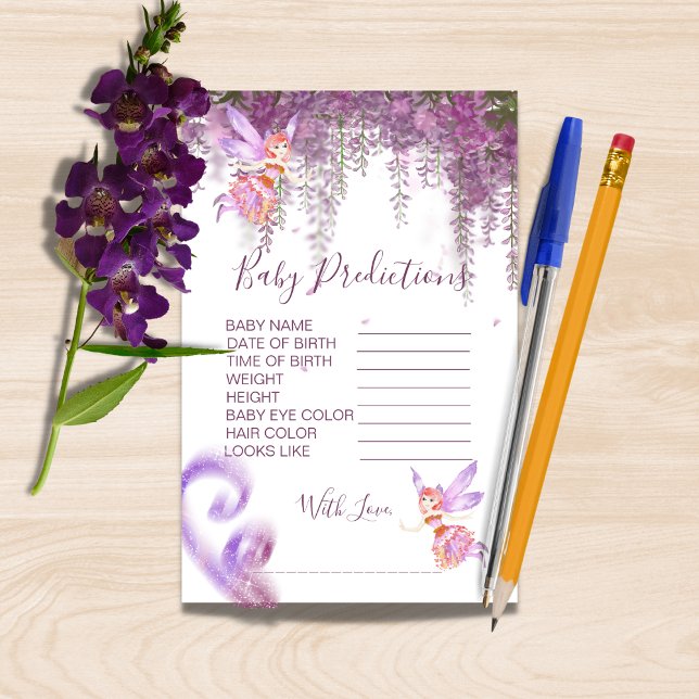 Magique Fairy Thème Baby shower Prédictions Jeu (Créateur téléchargé)