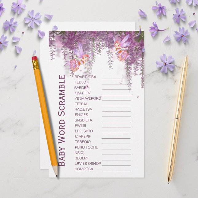 Magique Fairy Thème Baby Word Scramble Jeu (Créateur téléchargé)