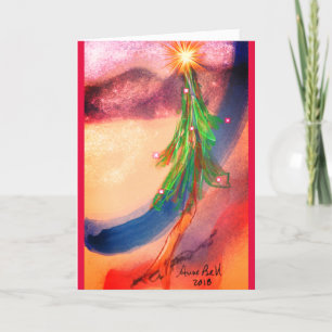 Magique Noël Arbre de paix carte d'amour de la pai
