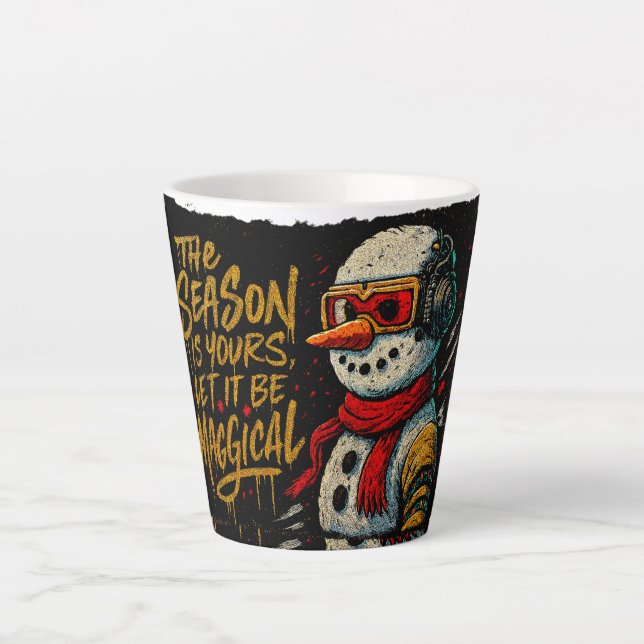 Magique saison Snow-Bro Latte Mug Funky Noël  (Devant)
