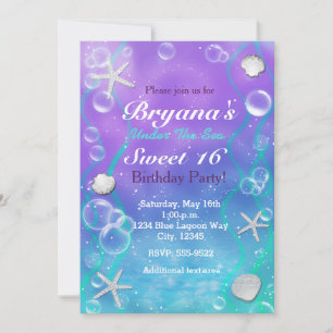 Magique Sous La Mer Invitation Fête Anniversaire