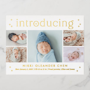 Magique Time Foil Baby Faire-part de naissance car