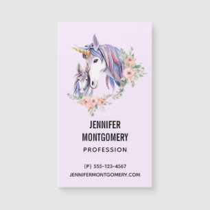 Magique Unicorne maman & bébé aquarelle