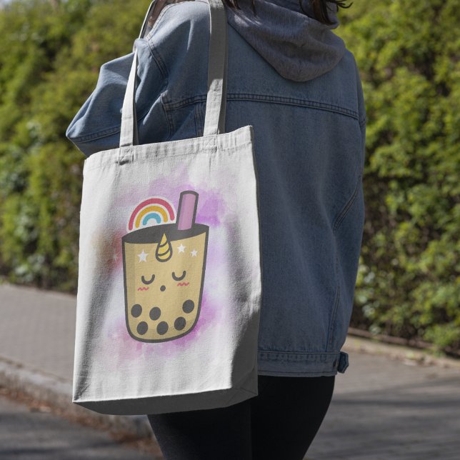 Magique Unicorne Rainbow Boba Tea | Sac fourre-tou (Créateur téléchargé)