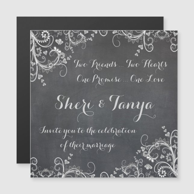 Magnat de Faire-part de mariage de conception de t (Devant / Derrière)