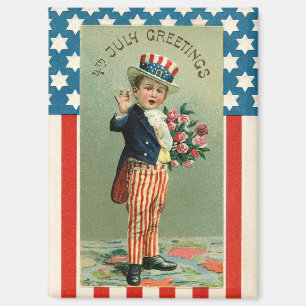 Magnet 4 juillet vintage