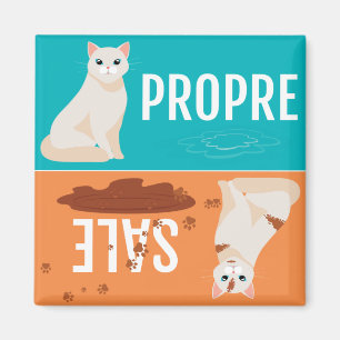 Magnet aimanté pour lave-vaisselle "propre sale"