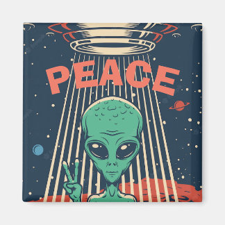 Magnet Alien de paix