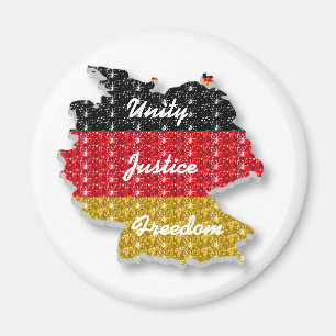 Magnet Allemand Drapeau Unité Justice Liberté