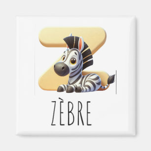 Magnet Animaux Rigolos Lettre Z