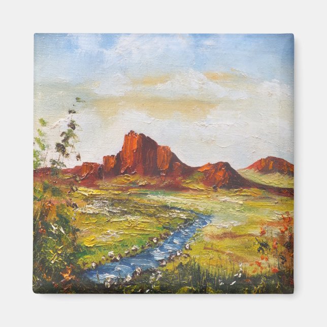 Magnet Ann Hayes Peinture Red Rock Canyan (Devant)