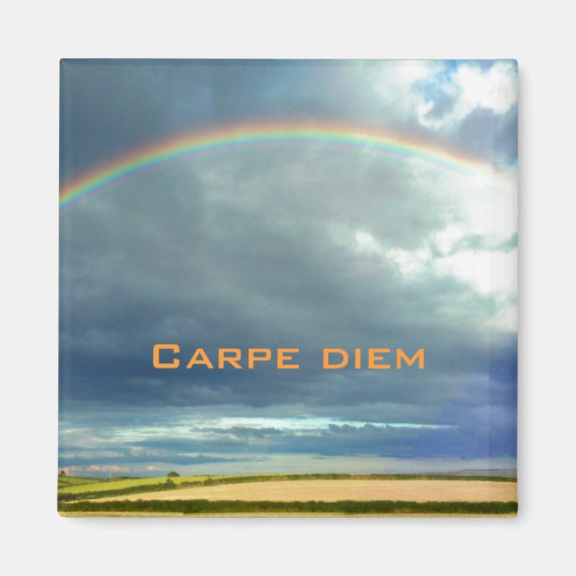 Magnet arc-en-ciel Carpe Diem (Devant)