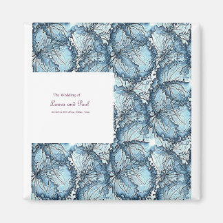 Magnet artistique de carré de mariage