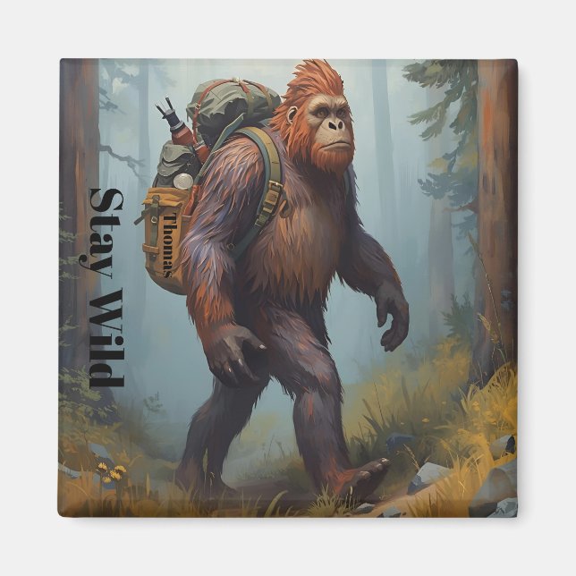 Magnet autocollant Sasquatch Bigfoot (Devant)