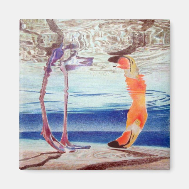 MAGNET AVEC FLAMANT ROSE (Devant)