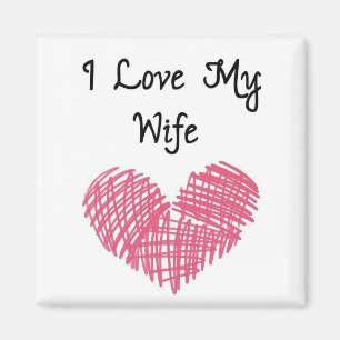 MAGNET AVEC **J'AIME MA FEMME**