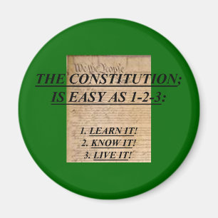 Magnet avec la Constitution est facile comme 1-2-3