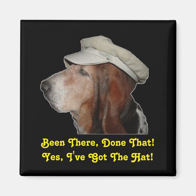 Magnet Basset Hound A Été Là, Fait Que (Devant)