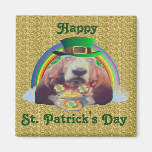 Magnet Basset Hound Bonne St. Patrick's Day