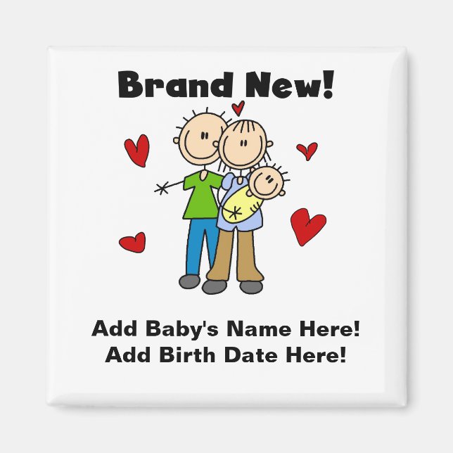 Magnet bébé de marque personnalisable (Devant)