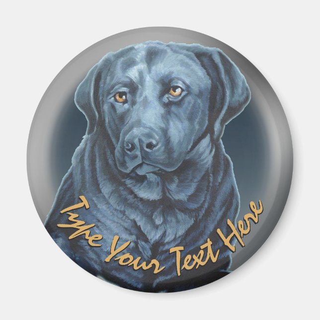 Magnet Black Lab Personnalisé Labrador Dog Magnet (Devant)