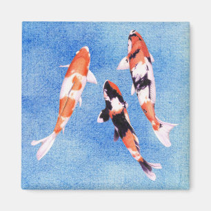 Magnet bleu koi flottant