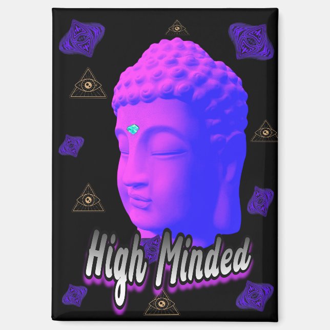 Magnet Bouddha à haute pensée (Recto)