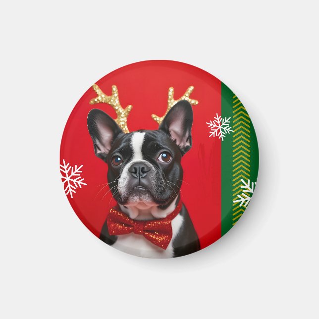 Magnet BOULEDOGUE DE NOEL (Devant)