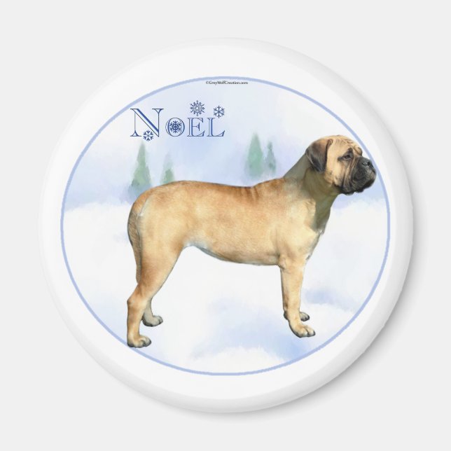Magnet Bullmastiff Noel (Devant)