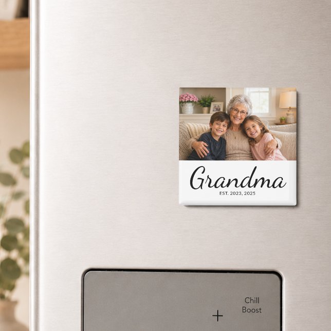 Magnet Cadeau Photo de Grand-mère établie (Créateur téléchargé)