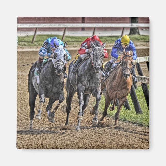 Magnet Carré à Thoroughbred (Devant)