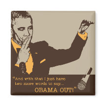Magnet Carré de 2 pouces "Obama Out"