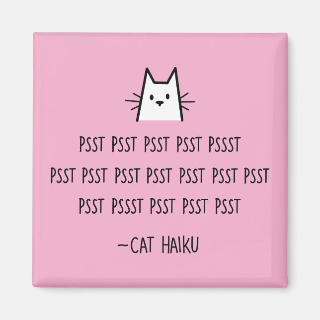 Magnet Carré de Cat Haiku (Devant)