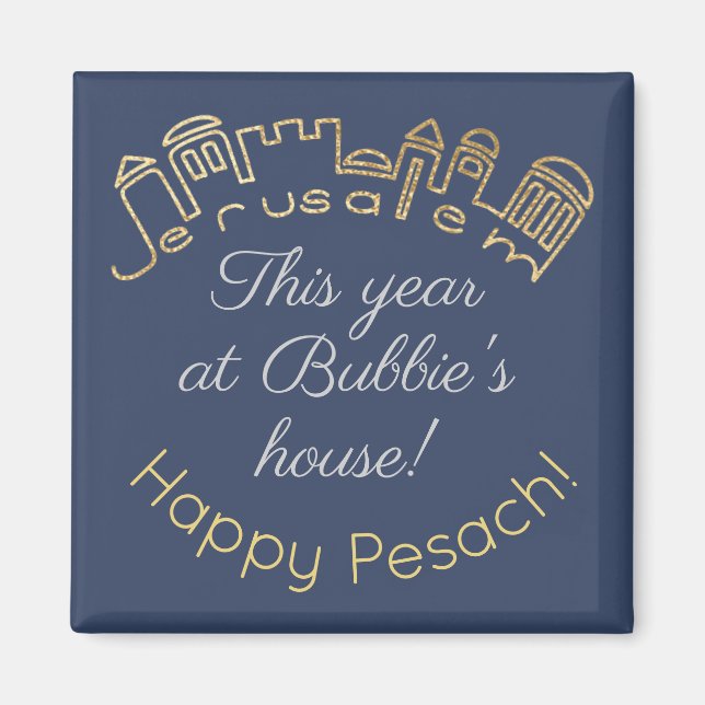 Magnet Carré de Pâques "Jérusalem d'or" (Devant)