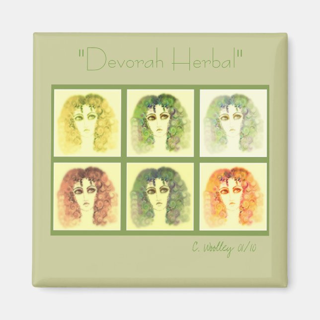 Magnet Carré "Devorah Herbal" (Devant)
